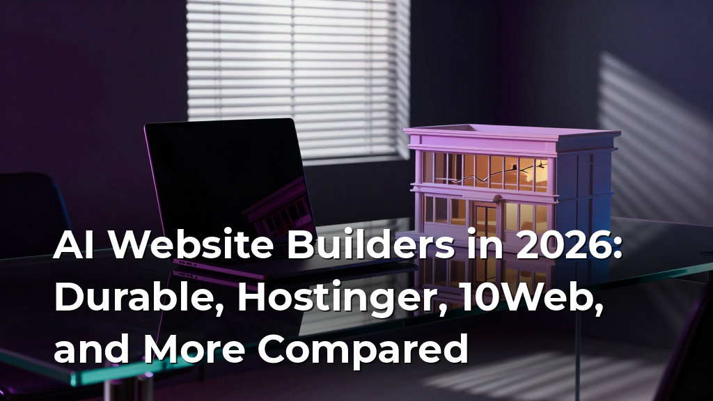 AI Website Builders in 2026: Durable, Hostinger, 10Web, and More Compared