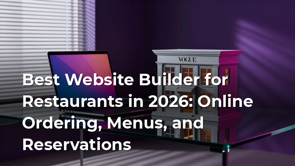 Best Website Builder for Restaurants in 2026: Online Ordering, Menus, and Reservations