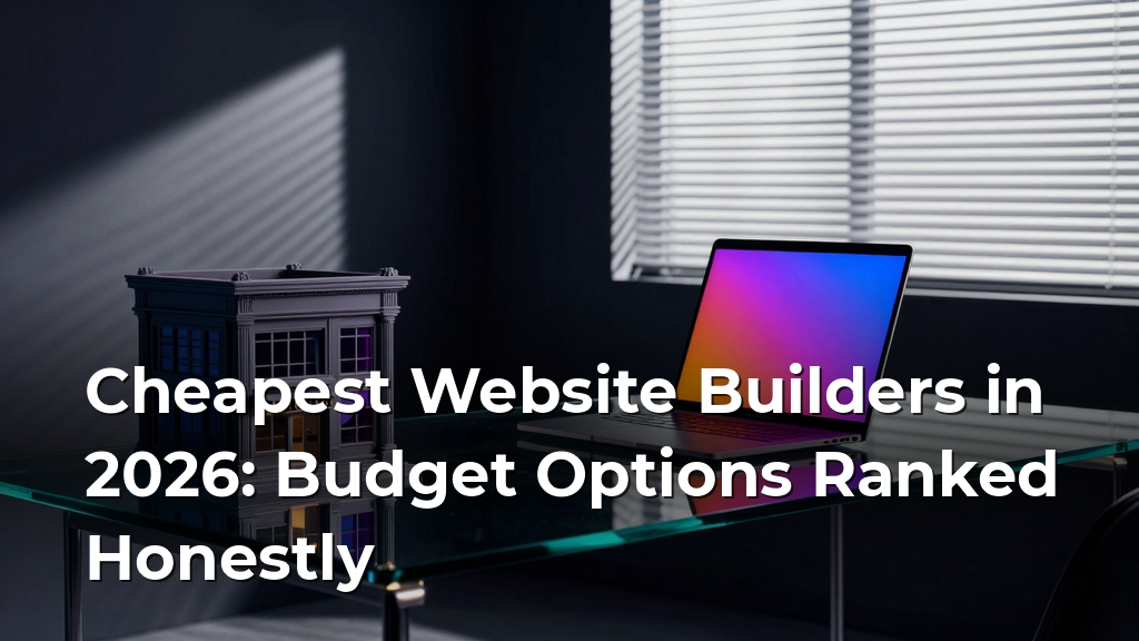 Cheapest Website Builders in 2026: Budget Options Ranked Honestly
