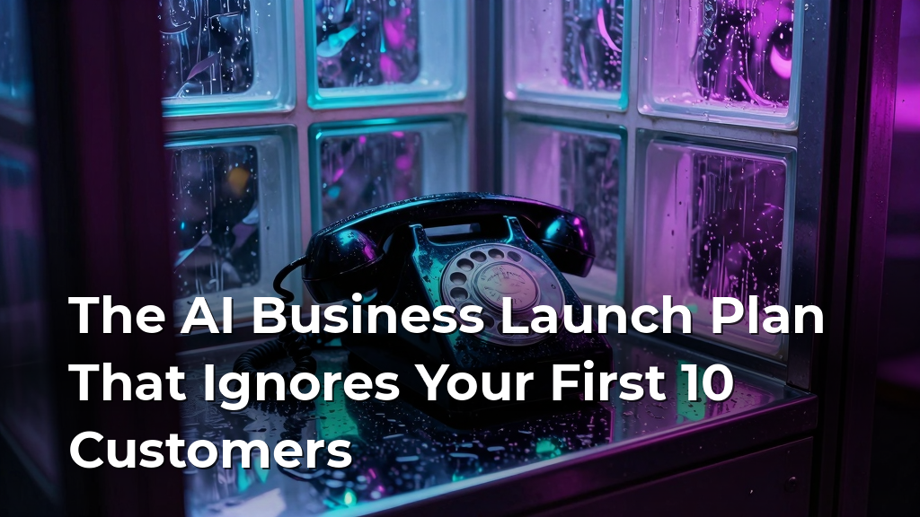 The AI Business Launch Plan That Ignores Your First 10 Customers
