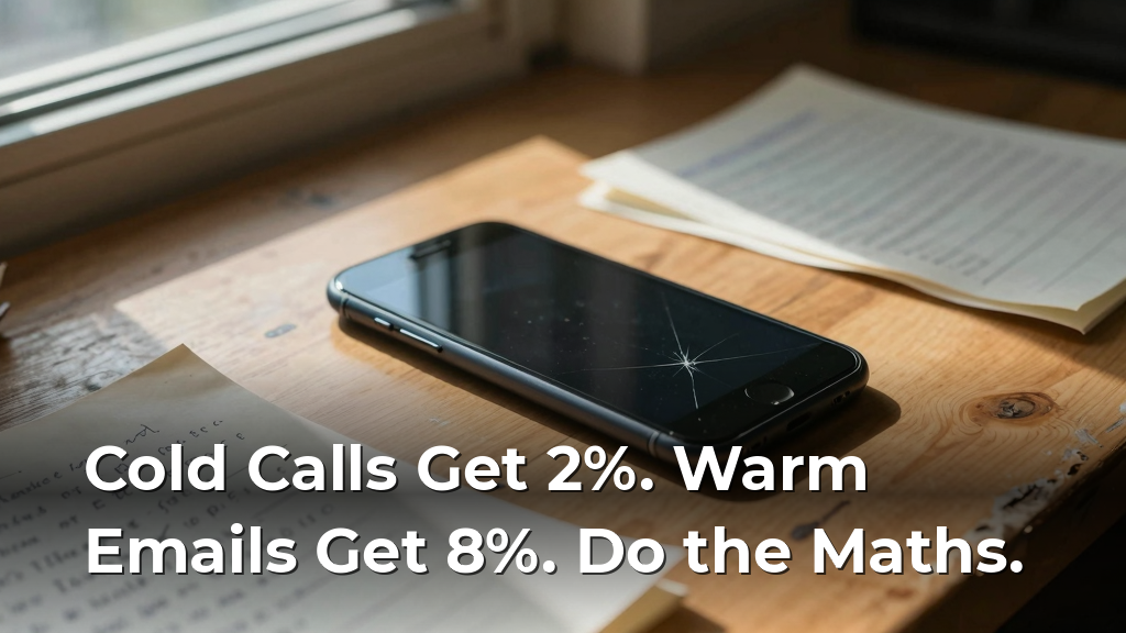 Cold Calls Get 2%. Warm Emails Get 8%. Do the Maths.