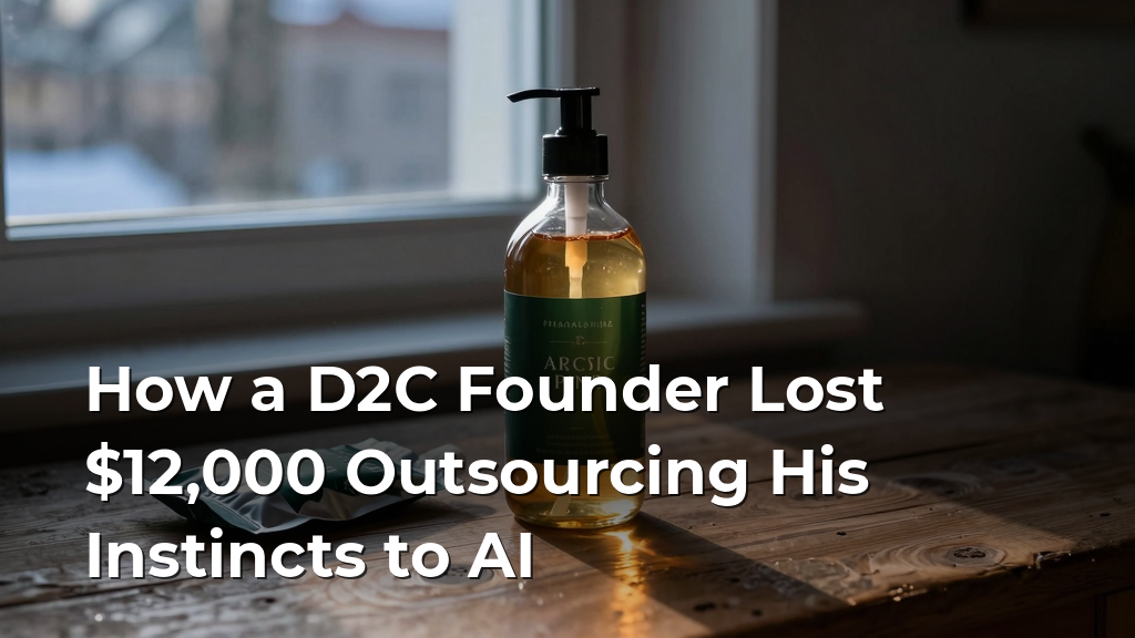How a D2C Founder Lost $12,000 Outsourcing His Instincts to AI