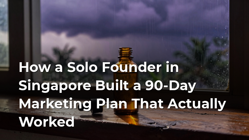 How a Solo Founder in Singapore Built a 90-Day Marketing Plan That Actually Worked
