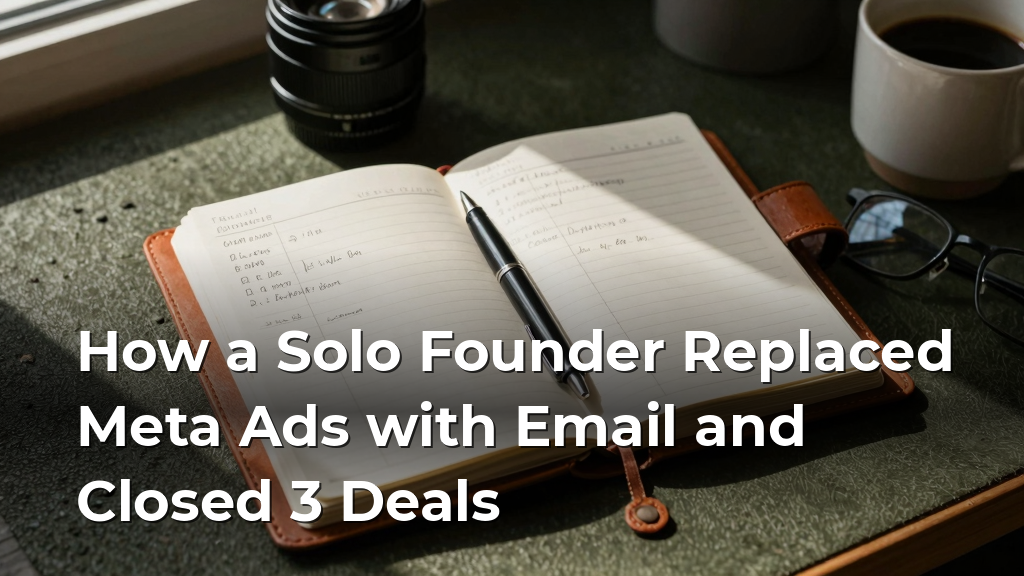 How a Solo Founder Replaced Meta Ads with Email and Closed 3 Deals