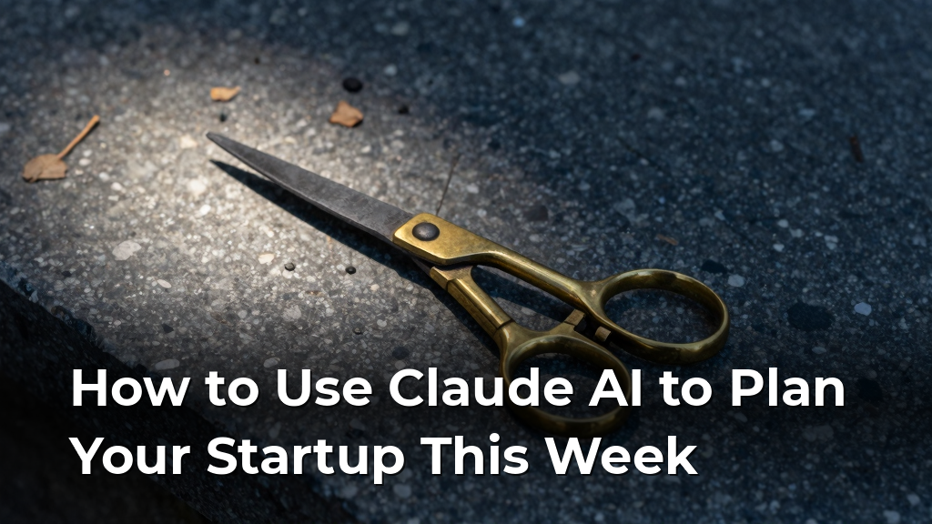 How to Use Claude AI to Plan Your Startup This Week