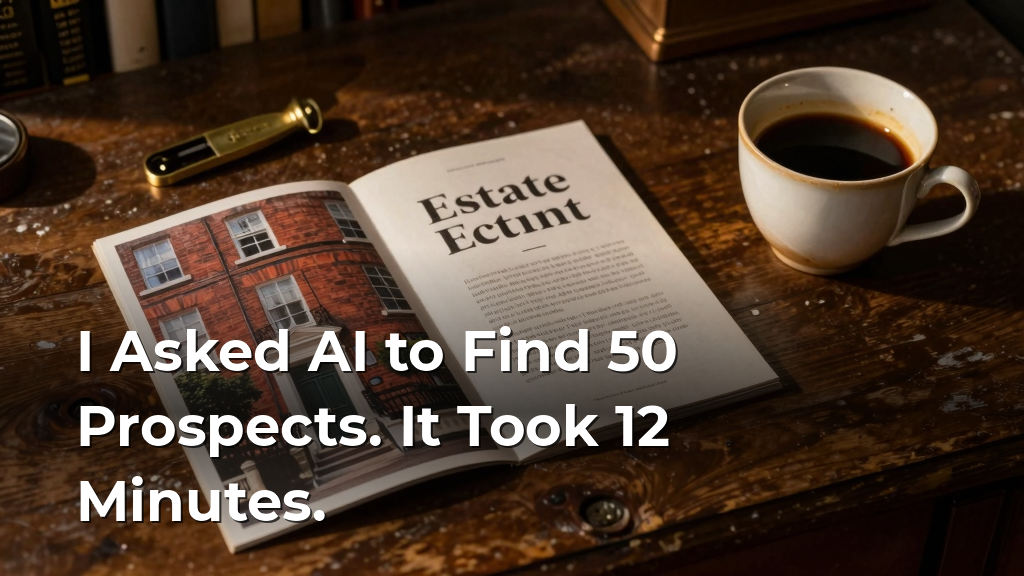 I Asked AI to Find 50 Prospects. It Took 12 Minutes.