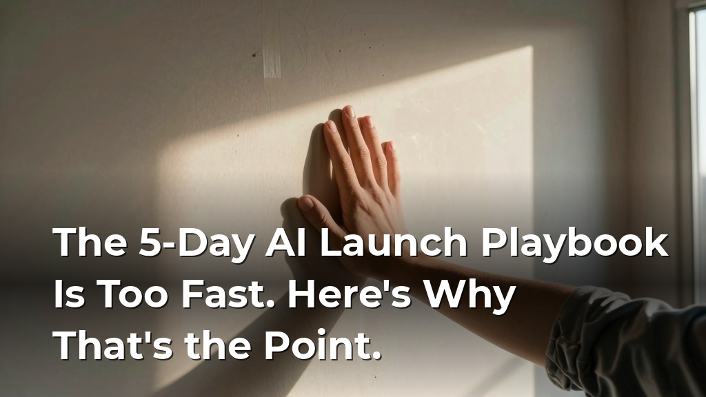 The 5-Day AI Launch Playbook Is Too Fast. Here's Why That's the Point.