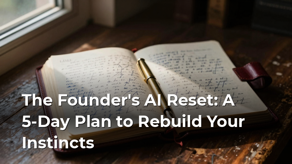 The Founder's AI Reset: A 5-Day Plan to Rebuild Your Instincts