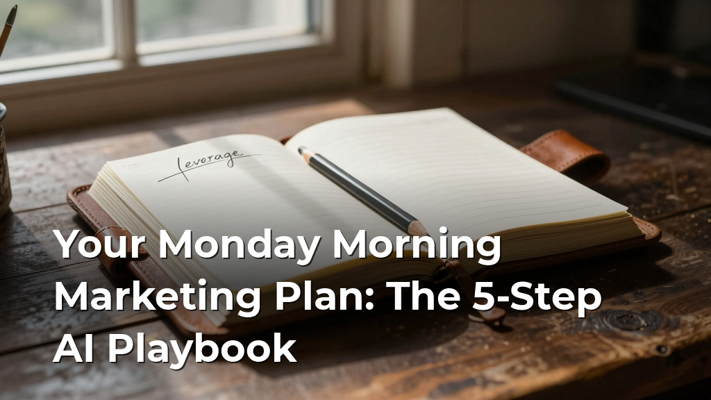Your Monday Morning Marketing Plan: The 5-Step AI Playbook