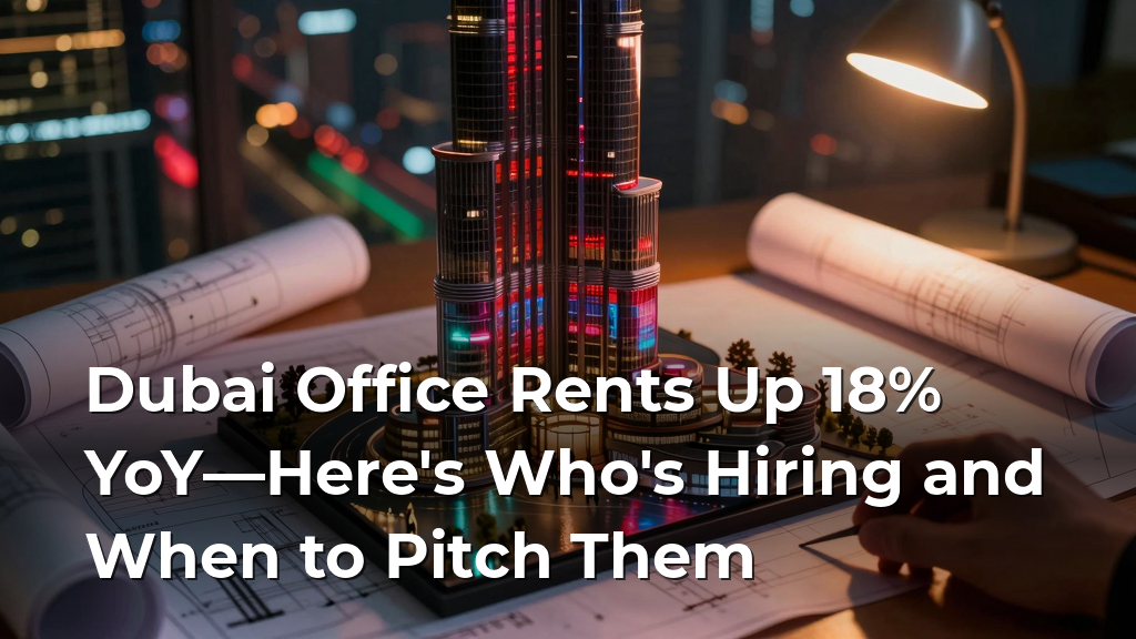 Dubai Office Rents Up 18% YoY—Here's Who's Hiring and When to Pitch Them
