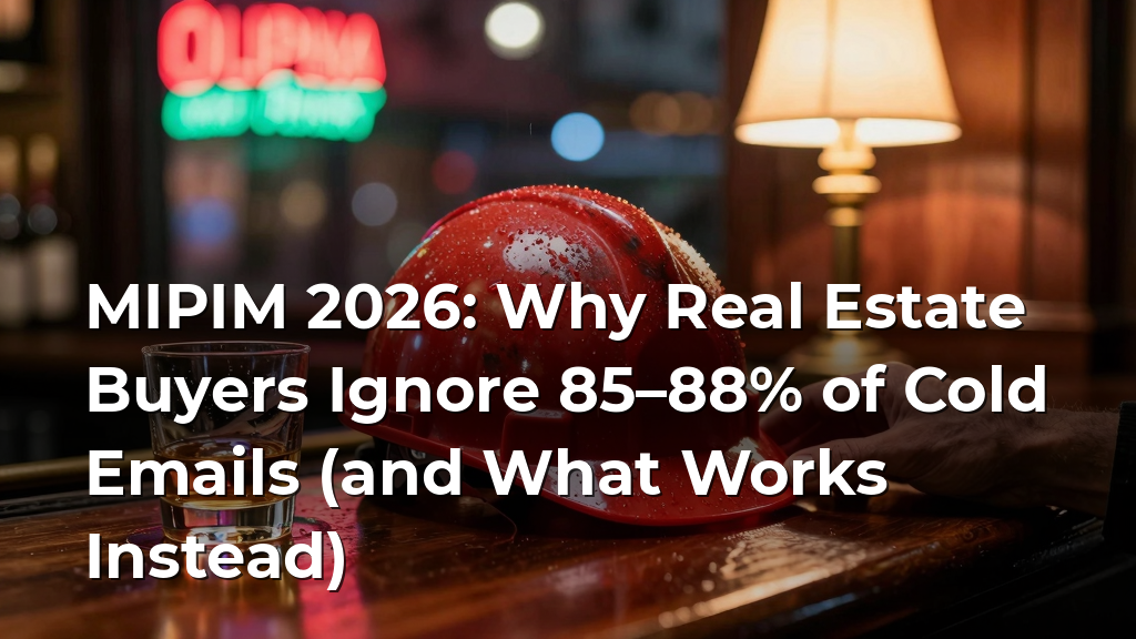 MIPIM 2026: Why Real Estate Buyers Ignore 85–88% of Cold Emails (and What Works Instead)