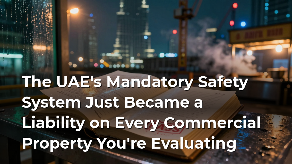 The UAE's Mandatory Safety System Just Became a Liability on Every Commercial Property You're Evaluating