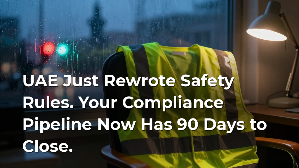 UAE Just Rewrote Safety Rules. Your Compliance Pipeline Now Has 90 Days to Close.