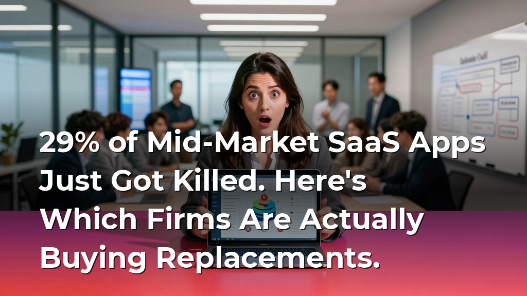 29% of Mid-Market SaaS Apps Just Got Killed. Here's Which Firms Are Actually Buying Replacements.