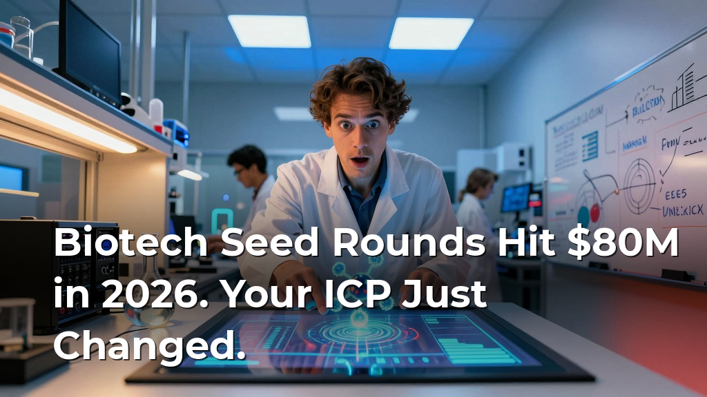 Biotech Seed Rounds Hit $80M in 2026. Your ICP Just Changed.