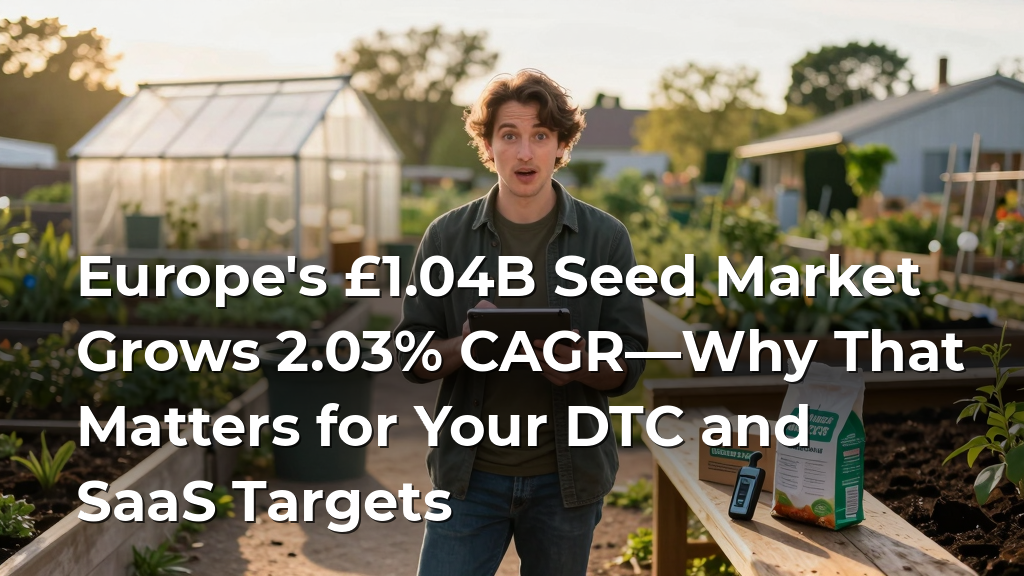 Europe's £1.04B Seed Market Grows 2.03% CAGR—Why That Matters for Your DTC and SaaS Targets