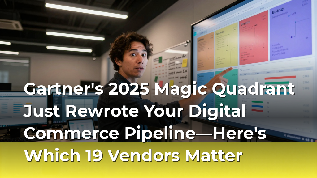 Gartner's 2025 Magic Quadrant Just Rewrote Your Digital Commerce Pipeline—Here's Which 19 Vendors Matter