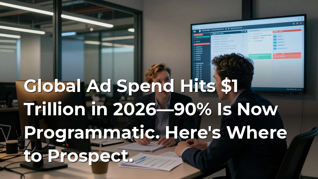 Global Ad Spend Hits $1 Trillion in 2026—90% Is Now Programmatic. Here's Where to Prospect.