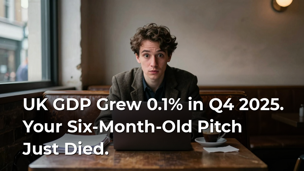 UK GDP Grew 0.1% in Q4 2025. Your Six-Month-Old Pitch Just Died.