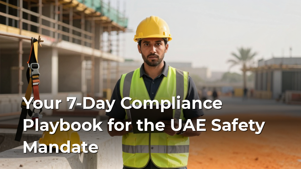 Your 7-Day Compliance Playbook for the UAE Safety Mandate
