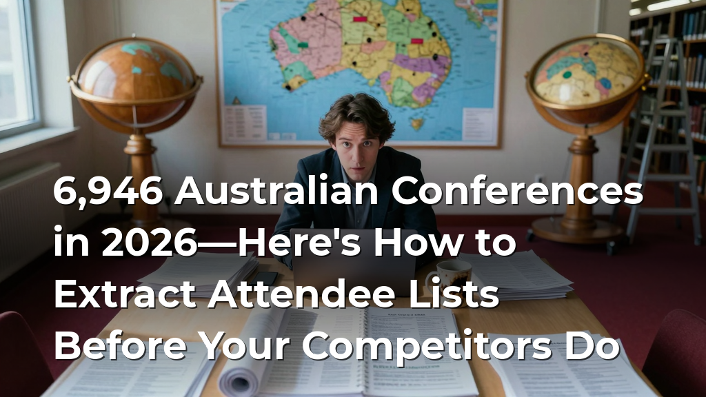 6,946 Australian Conferences in 2026—Here's How to Extract Attendee Lists Before Your Competitors Do
