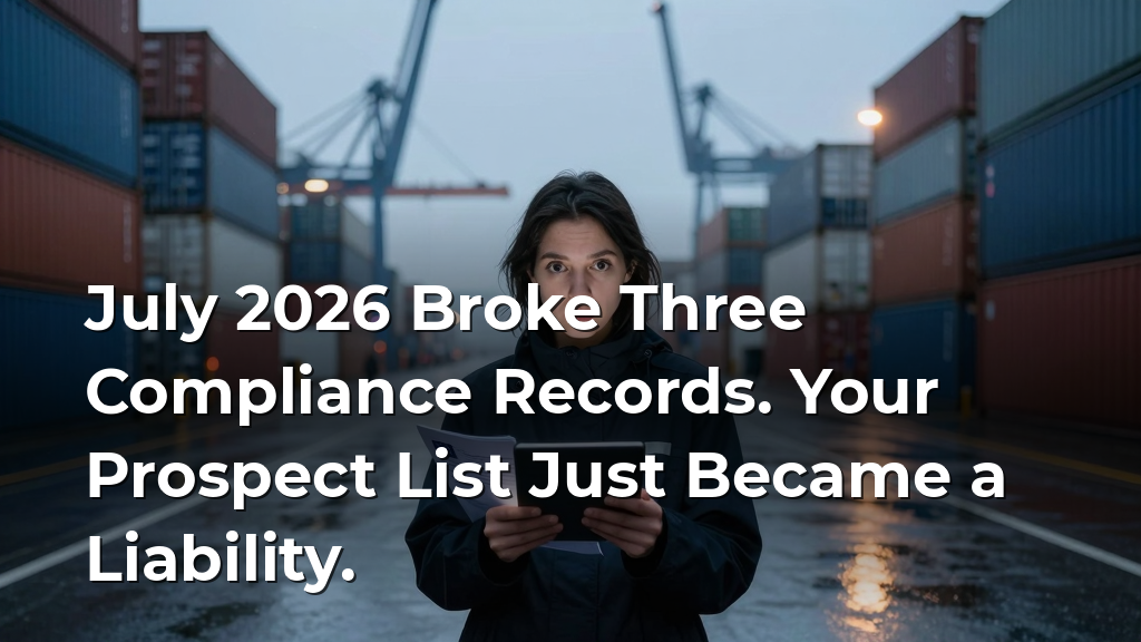 July 2026 Broke Three Compliance Records. Your Prospect List Just Became a Liability.