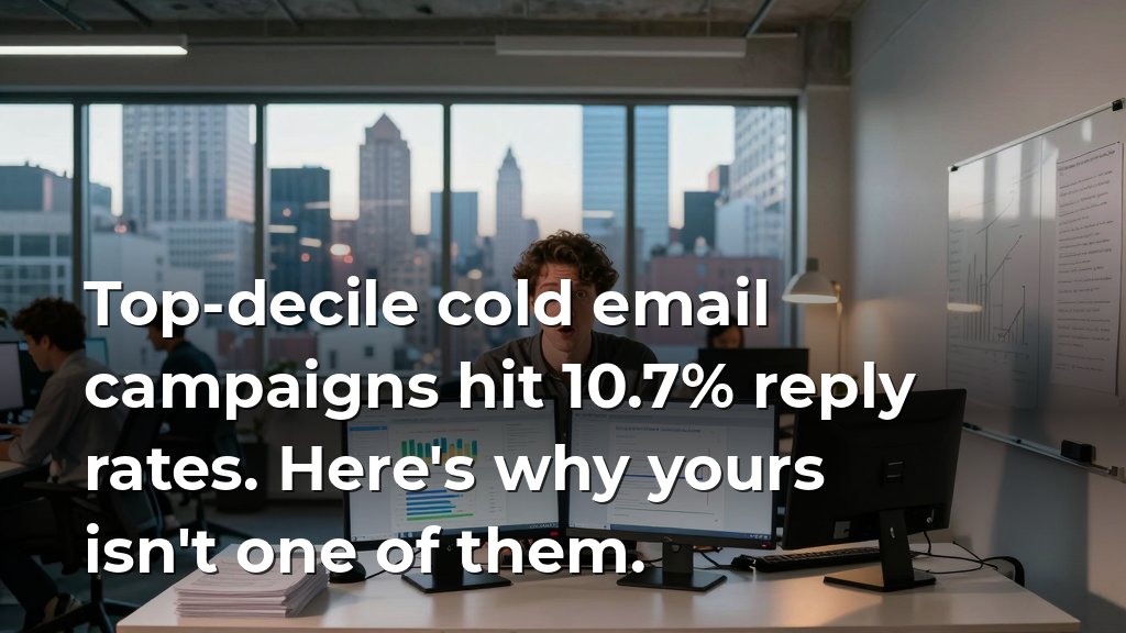 Top-decile cold email campaigns hit 10.7% reply rates. Here's why yours isn't one of them.