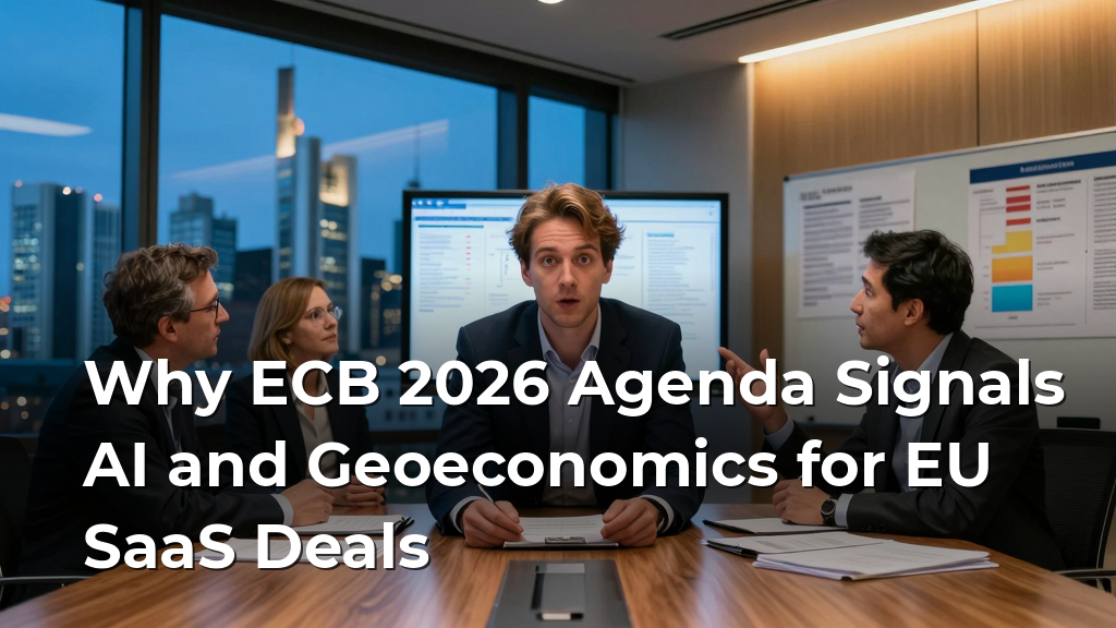 Why ECB 2026 Agenda Signals AI and Geoeconomics for EU SaaS Deals