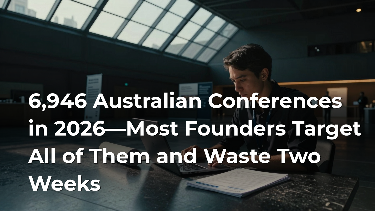 6,946 Australian Conferences in 2026—Most Founders Target All of Them and Waste Two Weeks