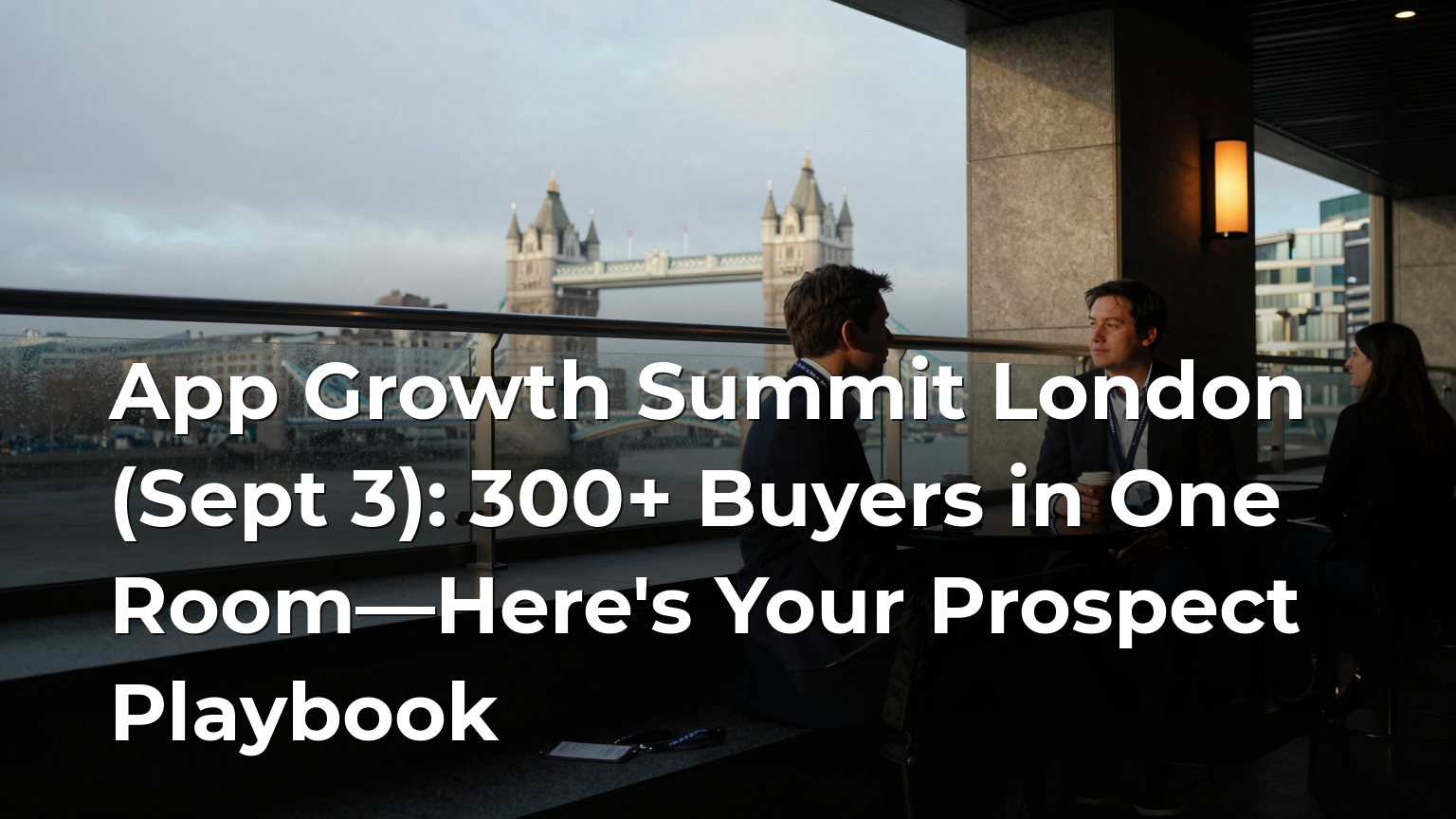 App Growth Summit London (Sept 3): 300+ Buyers in One Room—Here's Your Prospect Playbook