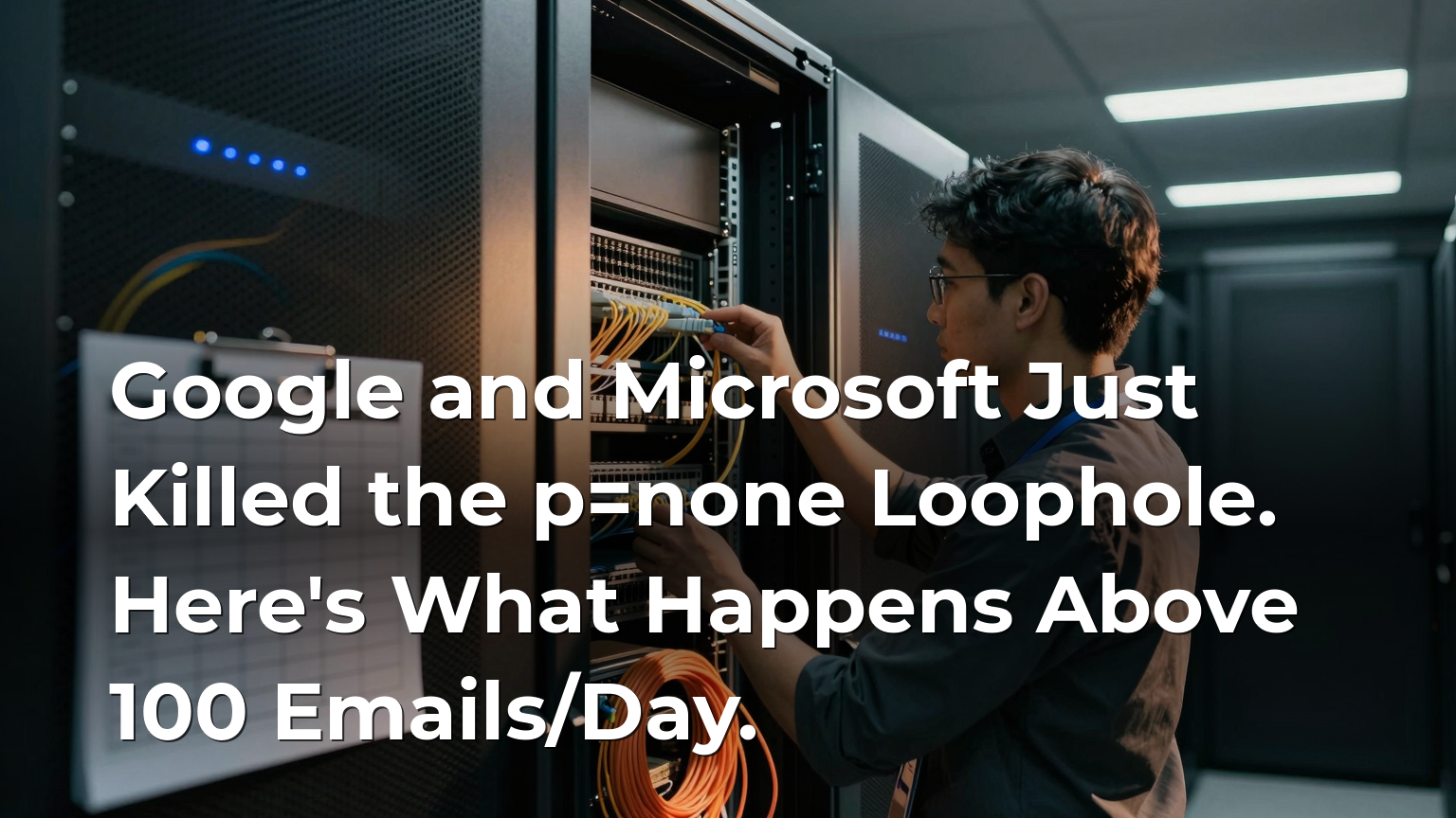 Google and Microsoft Just Killed the p=none Loophole. Here's What Happens Above 100 Emails/Day.