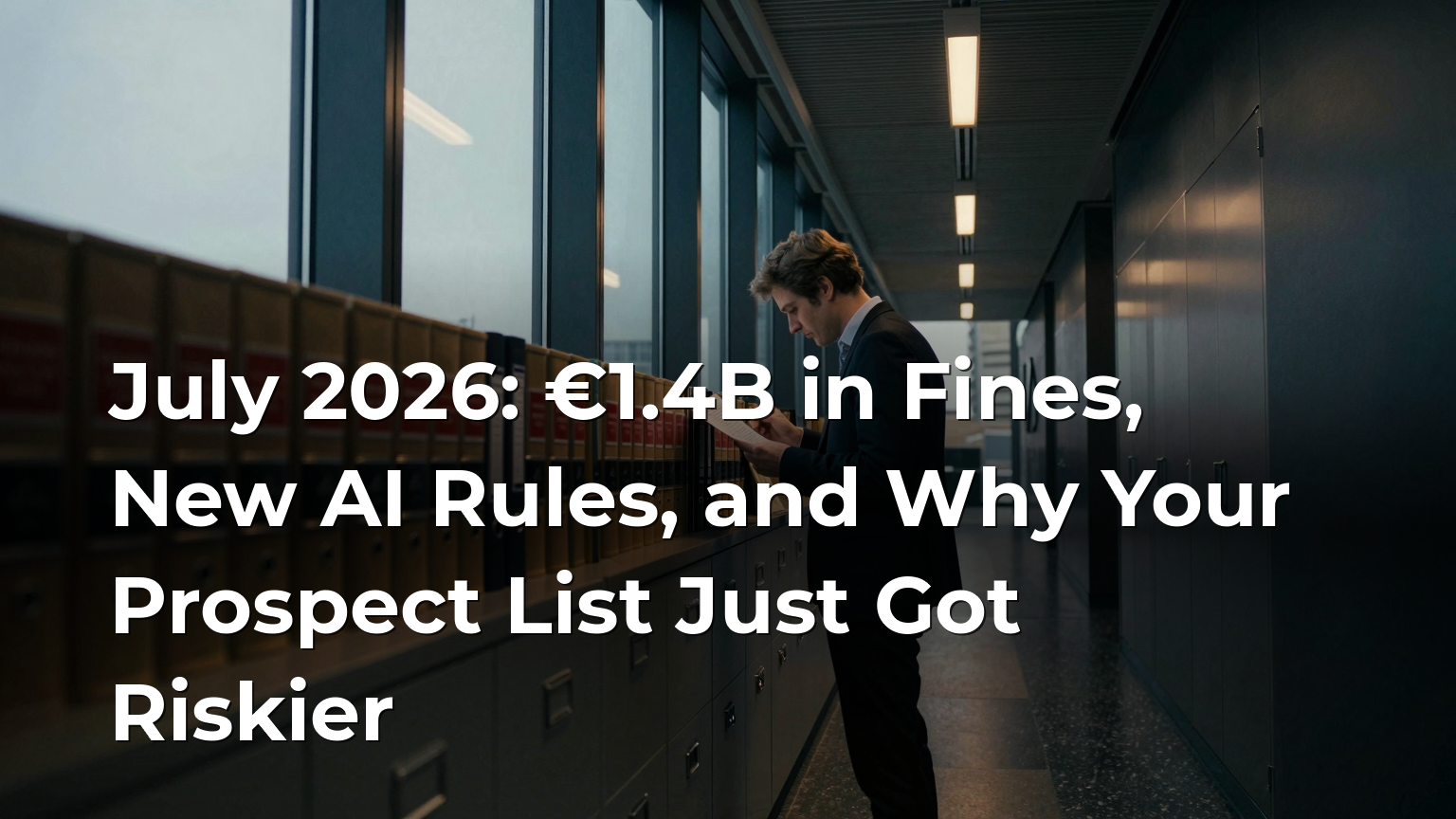 July 2026: €1.4B in Fines, New AI Rules, and Why Your Prospect List Just Got Riskier