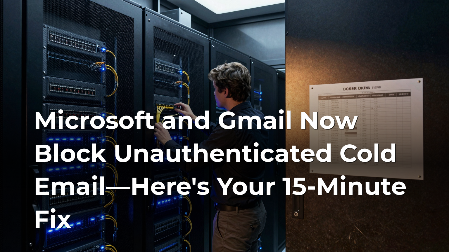 Microsoft and Gmail Now Block Unauthenticated Cold Email—Here's Your 15-Minute Fix