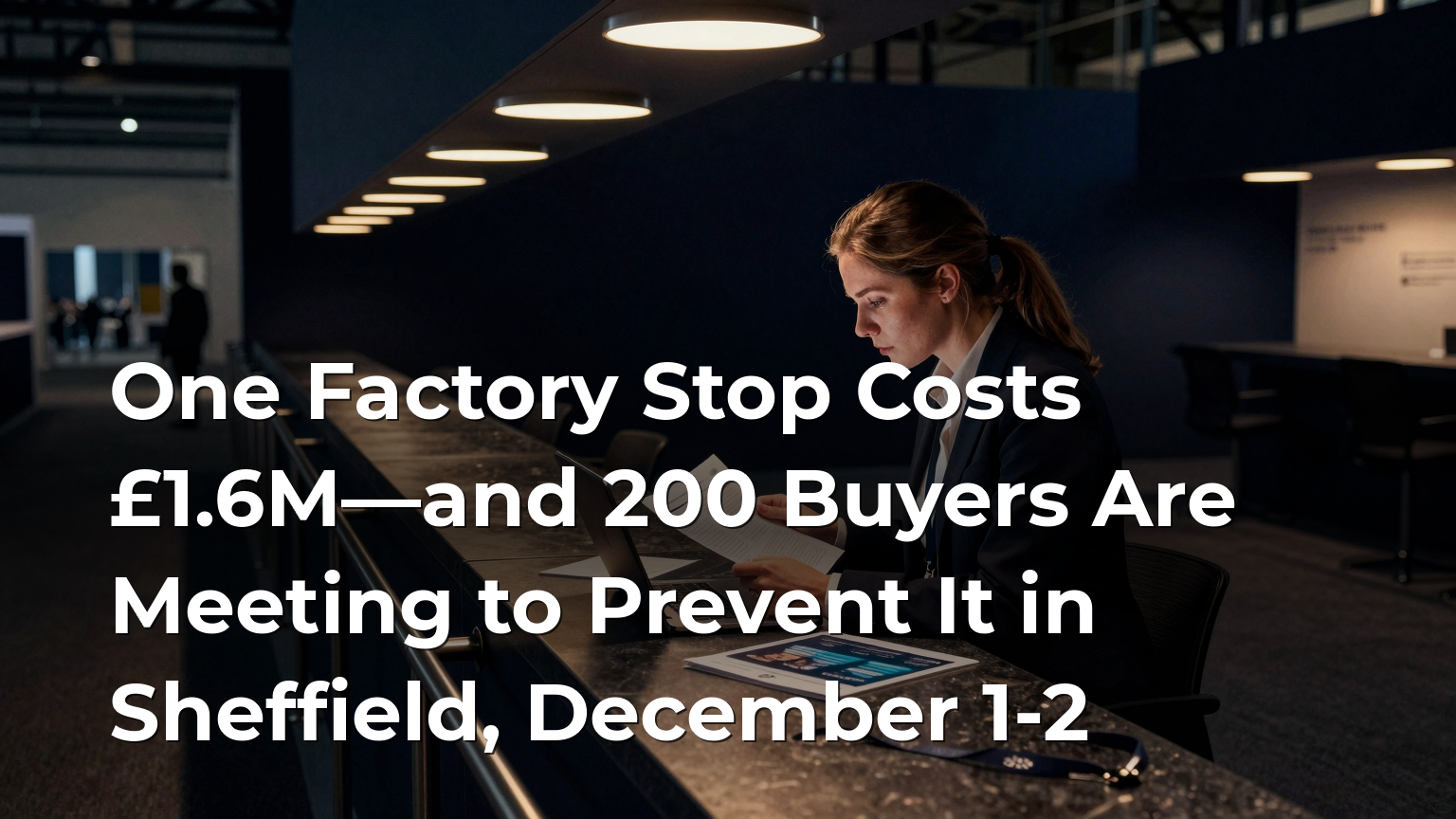 One Factory Stop Costs £1.6M—and 200 Buyers Are Meeting to Prevent It in Sheffield, December 1-2
