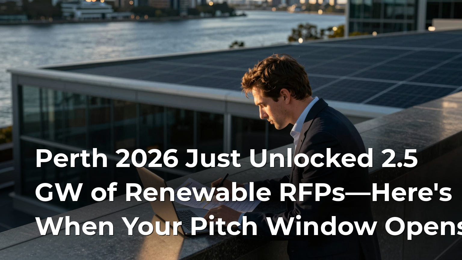 Perth 2026 Just Unlocked 2.5 GW of Renewable RFPs—Here's When Your Pitch Window Opens