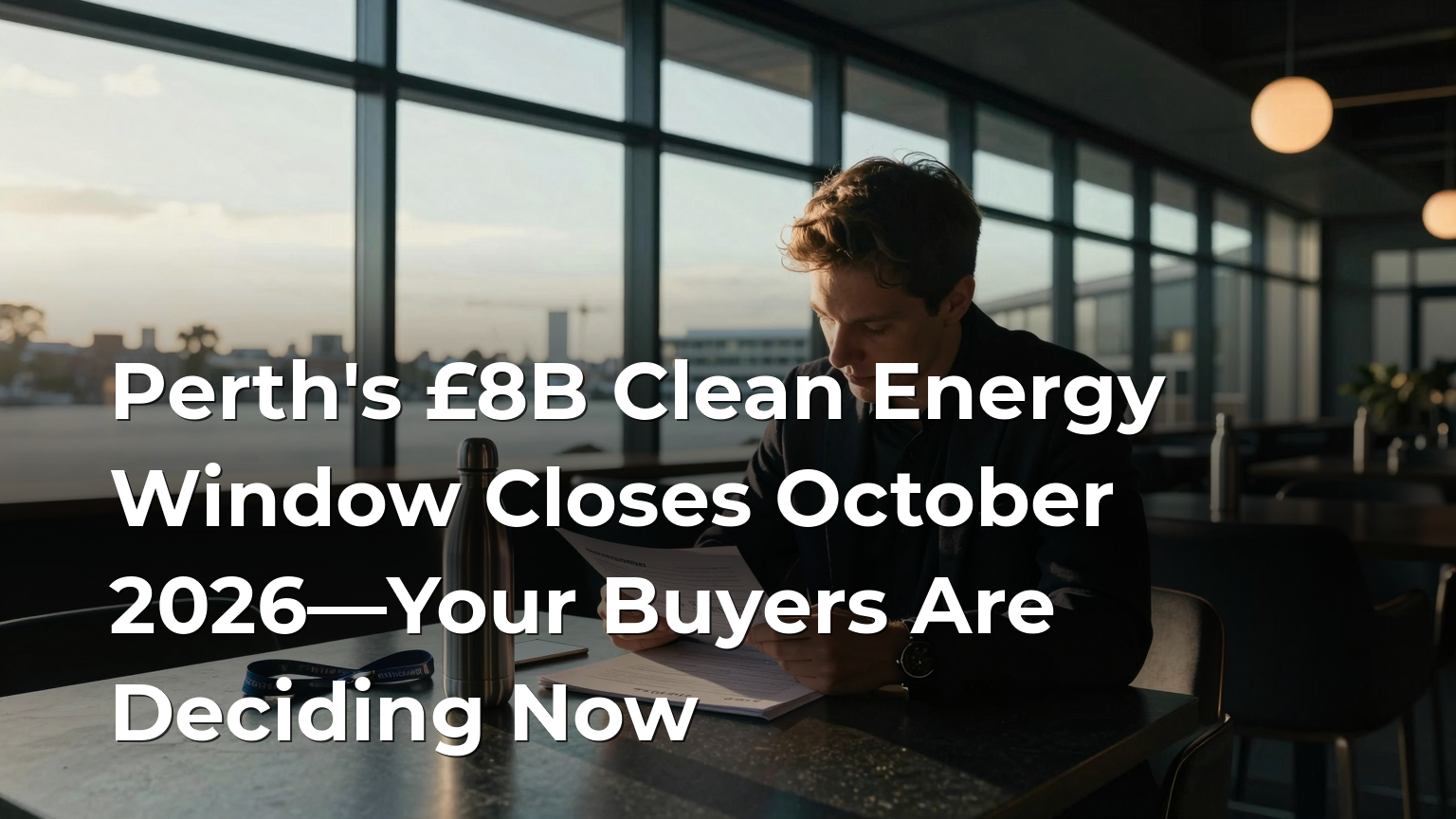 Perth's £8B Clean Energy Window Closes October 2026—Your Buyers Are Deciding Now