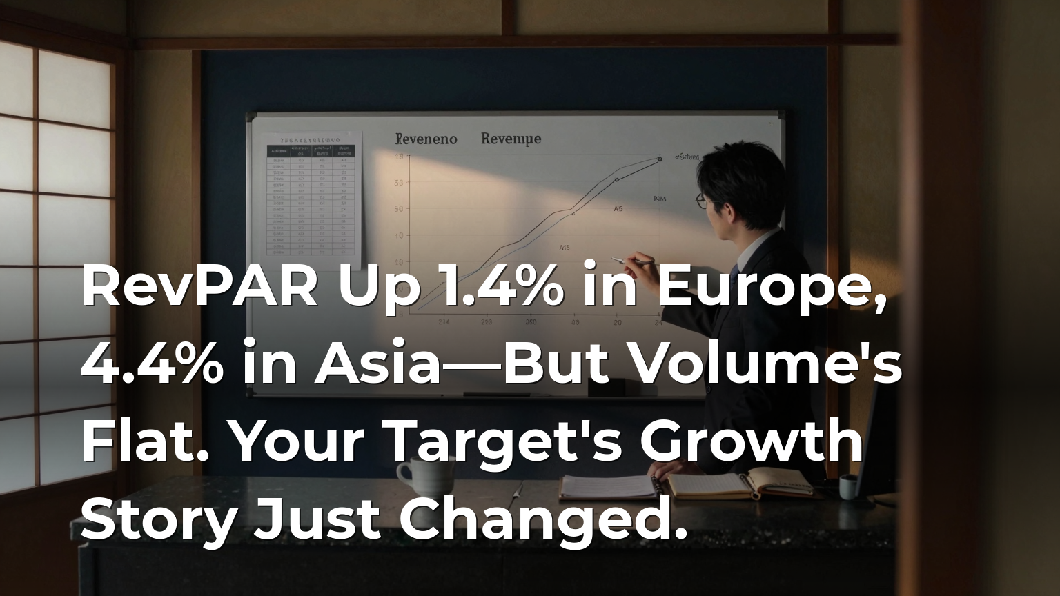 RevPAR Up 1.4% in Europe, 4.4% in Asia—But Volume's Flat. Your Target's Growth Story Just Changed.