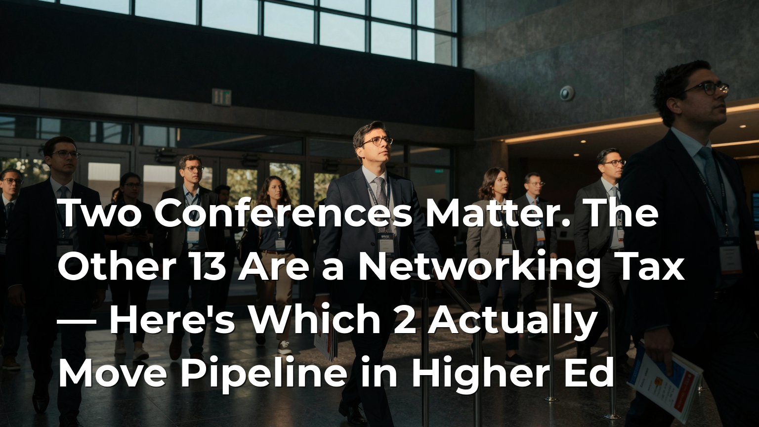 Two Conferences Matter. The Other 13 Are a Networking Tax — Here's Which 2 Actually Move Pipeline in Higher Ed