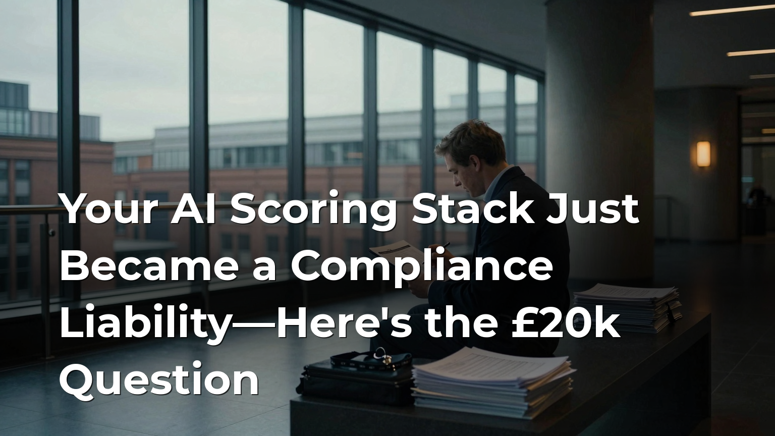 Your AI Scoring Stack Just Became a Compliance Liability—Here's the £20k Question