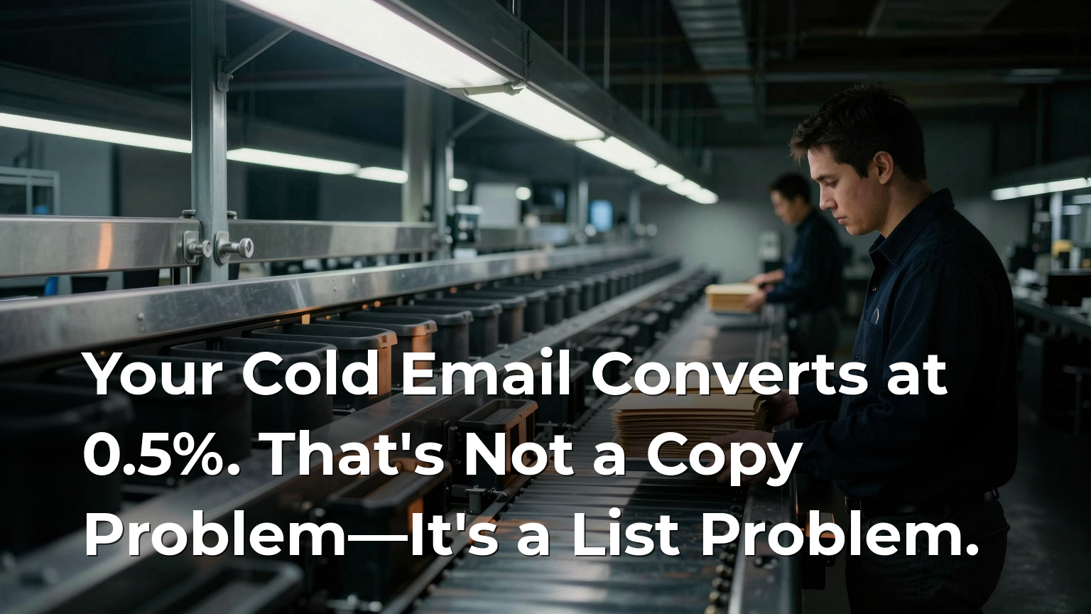 Your Cold Email Converts at 0.5%. That's Not a Copy Problem—It's a List Problem.